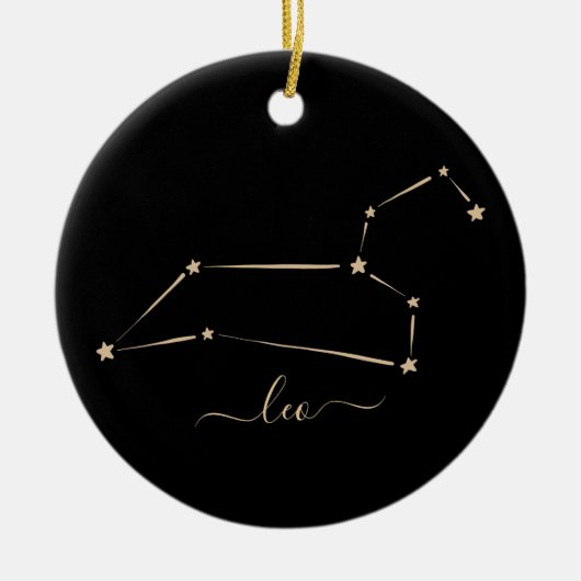 Leo Constellation Ceramic Ornament (Voorkant)