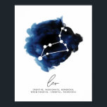 Leo Constellation Character Traits Poster<br><div class="desc">Leo Constellation Character Traits</div>