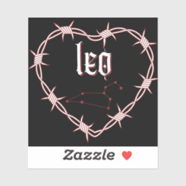 Leo Constellation Gothic Barbed Wire Design Sticker