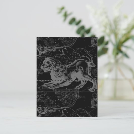 Leo Constellation Hevelius 1690 Decor Briefkaart (Staand voorkant)