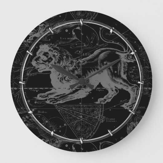 Leo Constellation Hevelius 1690 Decor Grote Klok (Voorkant)