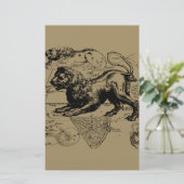 Leo Constellation Hevelius 1690 juli 23 augustus 2 Briefpapier (Staand voorkant)