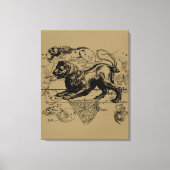 Leo Constellation Hevelius 1690 juli 23 augustus 2 Canvas Afdruk (Voorkant)