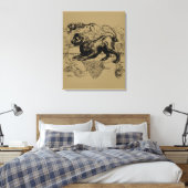 Leo Constellation Hevelius 1690 juli 23 augustus 2 Canvas Afdruk (Insitu (Slaapkamer))