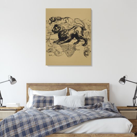 Leo Constellation Hevelius 1690 juli 23 augustus 2 Canvas Afdruk (Insitu (Slaapkamer))