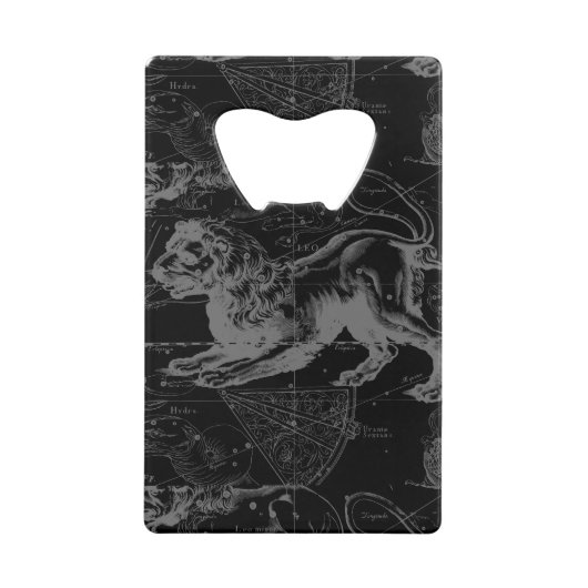 Leo Constellation Hevelius 1690 juli - 23 augustus Creditkaart Flessenopener (Voorkant)