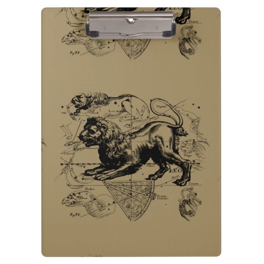 Leo Constellation Hevelius 1690 juli - 23 augustus Klembord (Voorkant)