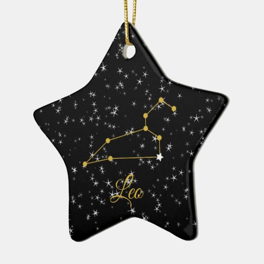 Leo Constellation Keramisch Ornament (Links)
