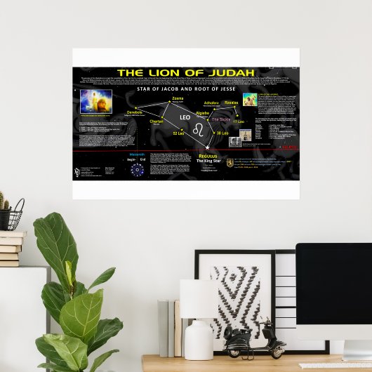 Leo Constellation - Lion of Judah Poster (Thuiskantoor)