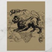 Leo Constellation Map Hevelius ongeveer 1690 (Voorkant)