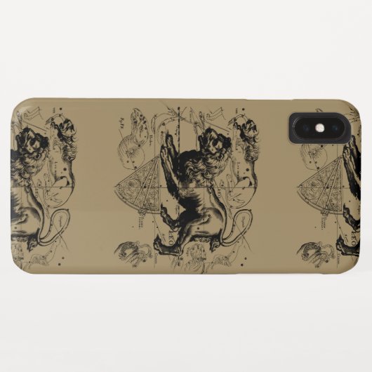 Leo Constellation Map Hevelius ongeveer 1690 Case-Mate iPhone Case (Achterkant (horizontaal))