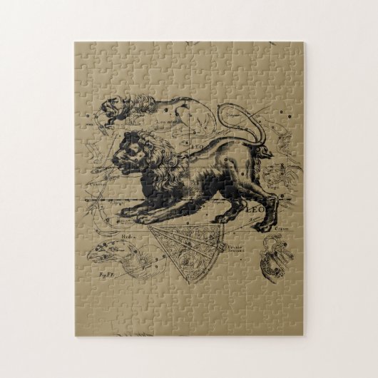 Leo Constellation Map Hevelius ongeveer 1690 Legpuzzel (Verticaal)