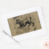 Leo Constellation Map Hevelius ongeveer 1690 Rechthoekige Sticker (Envelop)