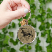 Leo Constellation Map Hevelius ongeveer 1690 Sleutelhanger (Hand)