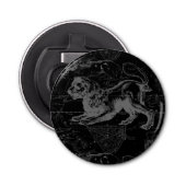 Leo Constellation MapHevelius 1690 Button Flesopener (Voorkant)