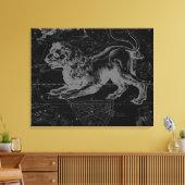 Leo Constellation MapHevelius 1690 Canvas Afdruk (Insitu (Woonkamer))