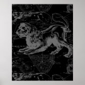  Leo Constellation MapHevelius 1690 Poster (Voorkant)