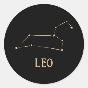 Leo Constellation Ronde Sticker