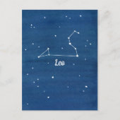 Leo Constellation Sterren Indigo Blauw Briefkaart (Voorkant)
