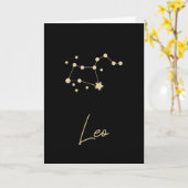 Leo Constellation Zodiac Kaart (Gele Bloem)