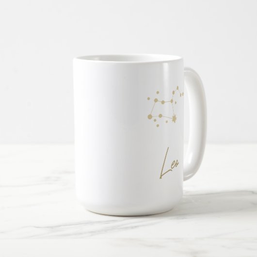 Leo Constellation Zodiac Koffiemok (Voorkant rechts)