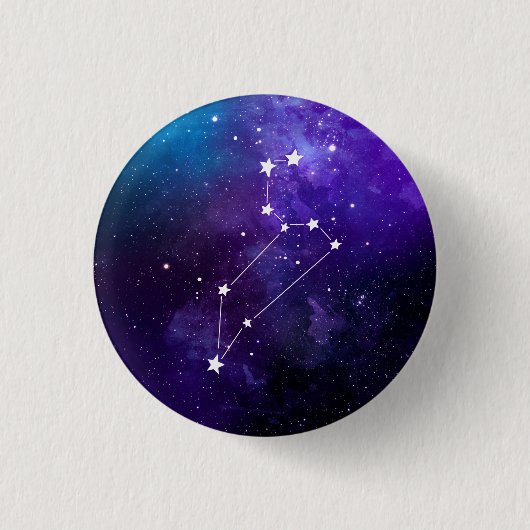 Leo Constellation Zodiac Ronde Button 3,2 Cm (Voorkant)