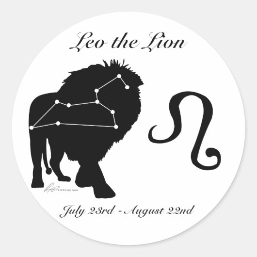 Leo Constellation/Zodiac Stickers (Voorkant)