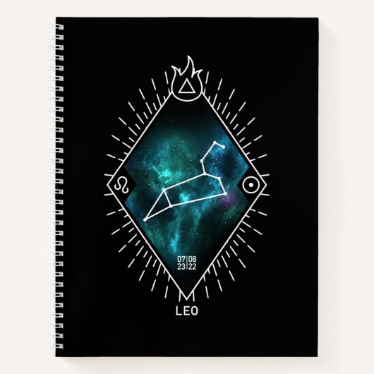 Leo Constellation & Zodiac Symbol Notitieboek (Voorkant)
