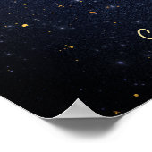 Leo Constellation Zodiac Waterverf Sterren Galaxy Poster (Hoek)