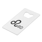 Leo Creditkaart Flessenopener (Voorkant Gekanteld)