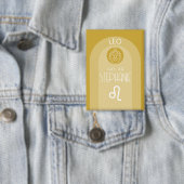 Leo Custom Verjaardag Zodiac - Modern Design Button (Insitu)