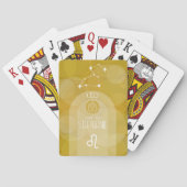 Leo Custom Verjaardag Zodiac - Modern Design Pokerkaarten (Achterkant)