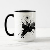 Leo Dansende Meisje 15oz Zwarte Rand Mok (Links)