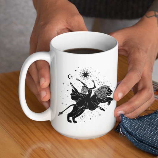 Leo Dansende Meisje 15oz Zwarte Rand Mok