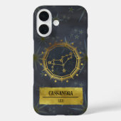 Leo Dark Zodiac Astrologie: Zwart en Goud Case-Mate iPhone Case (Achterkant)