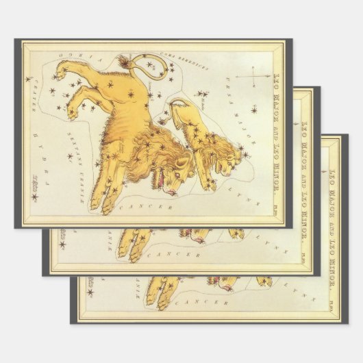 Leo de Leeuw  Constellatie Urania's Mirror Inpakpapier Vel (Set)