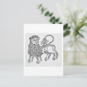 Leo (de Leeuw) een illustratie uit het 'Poeticon' Briefkaart (Staand voorkant)