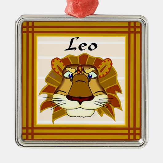 Leo de leeuw metalen ornament (Voorkant)