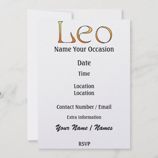 Leo de Leeuw verjaardag - SRF Kaart (Achterkant)