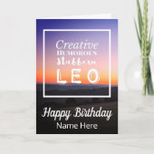 Leo de Leeuw Zodiac Leuke Kenmerken Verjaardag Kaart (Voorkant)