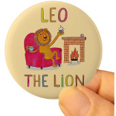 Leo de Leeuw zodiac schattige leeuw Ronde Button 5,7 Cm
