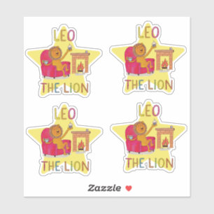 Leo de Leeuw zodiac schattige leeuw Sticker