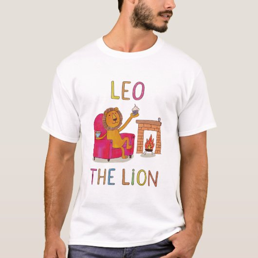 Leo de Leeuw zodiac schattige leeuw T-shirt (Voorkant)