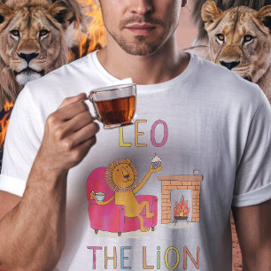 Leo de Leeuw zodiac schattige leeuw T-shirt
