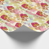 Leo de Leeuw Zodiac teken verjaardag wrap Cadeaupapier (Hoek)