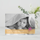 Leo de Lion Photo Birth Announcement Kaart (Staand voorkant)