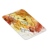 Leo de Lion verjaardagsdierastrologie oranje rood Magneet (Rechterzijde)