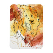 Leo de Lion verjaardagsdierastrologie oranje rood Magneet (Verticaal)