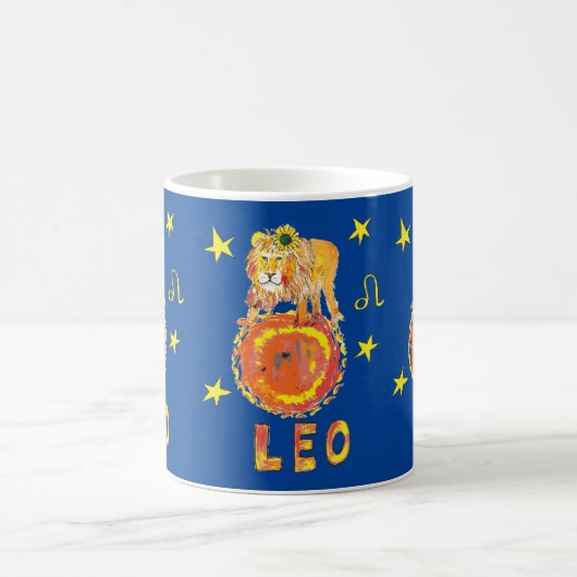 Leo de Lion zodiac-gebondenis koffie-mok Koffiemok (Center)