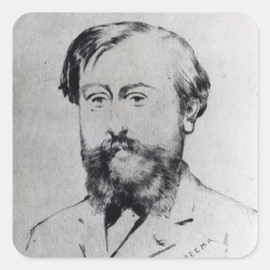 Leo Delibes Vierkante Sticker (Voorkant)